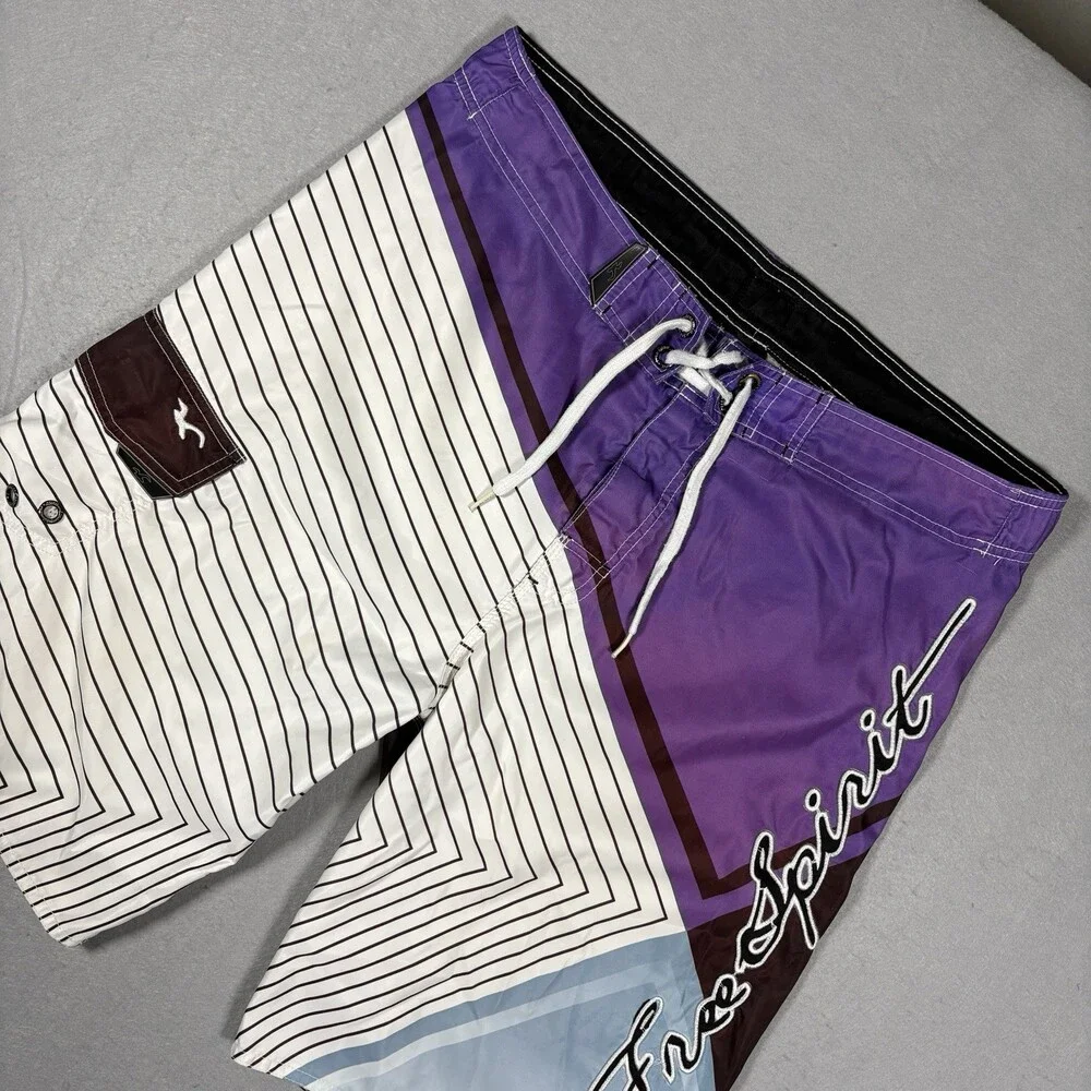 Vintage Y2K Free Spirit Limited Board short Swim trunks Men’s size M